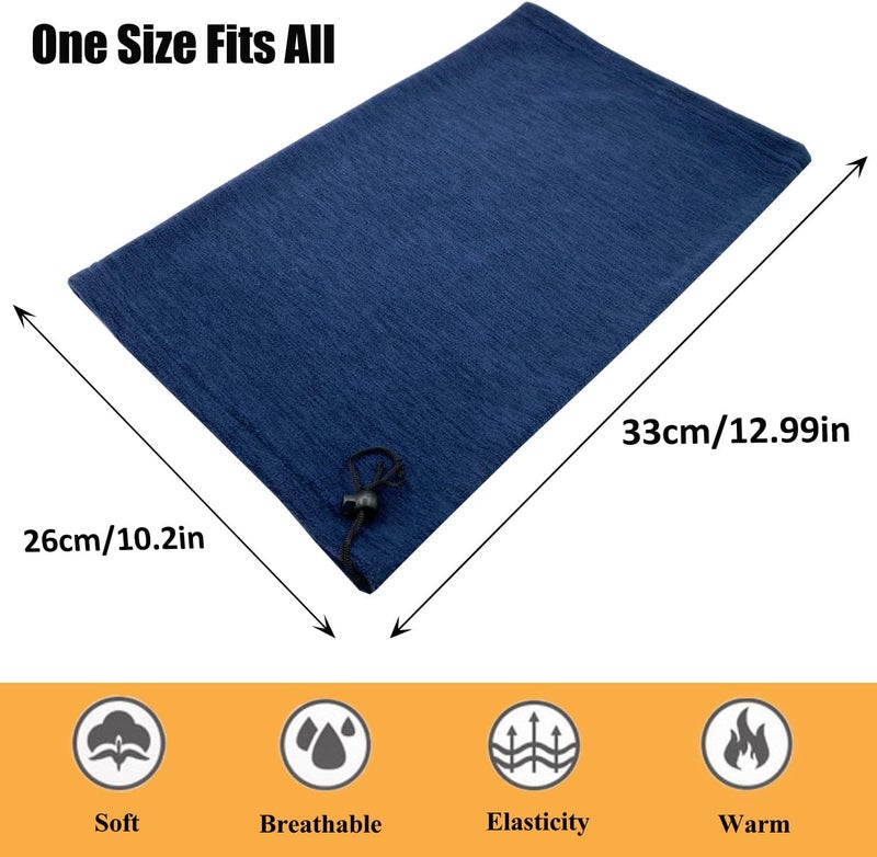 Beurlike 2 Pack Winter Neck Warmer Gaiter Women Men Fleece Warm Windproof Face Scarf Cover Ski Mask for Cold Weather - Image 3